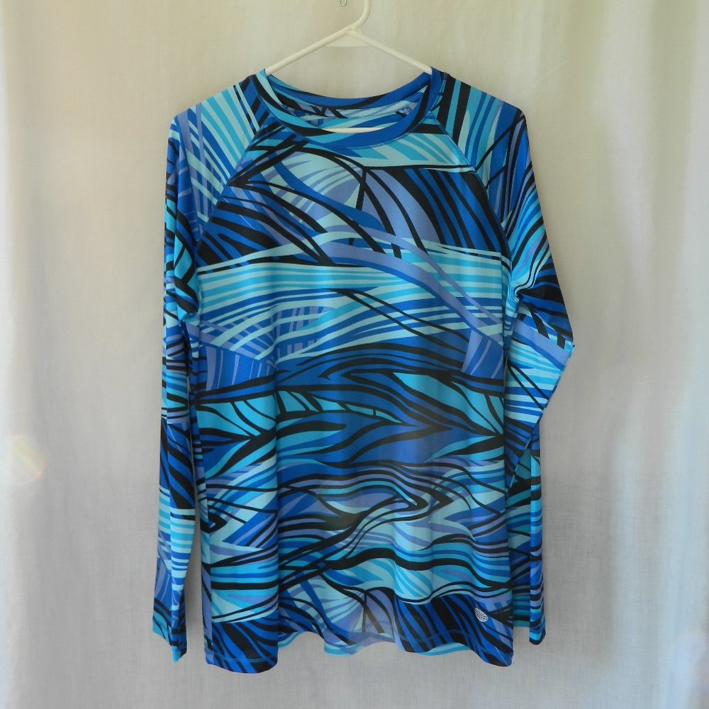 Reel Legends Keep It Cool Long Sleeve Shirt Size L Blue